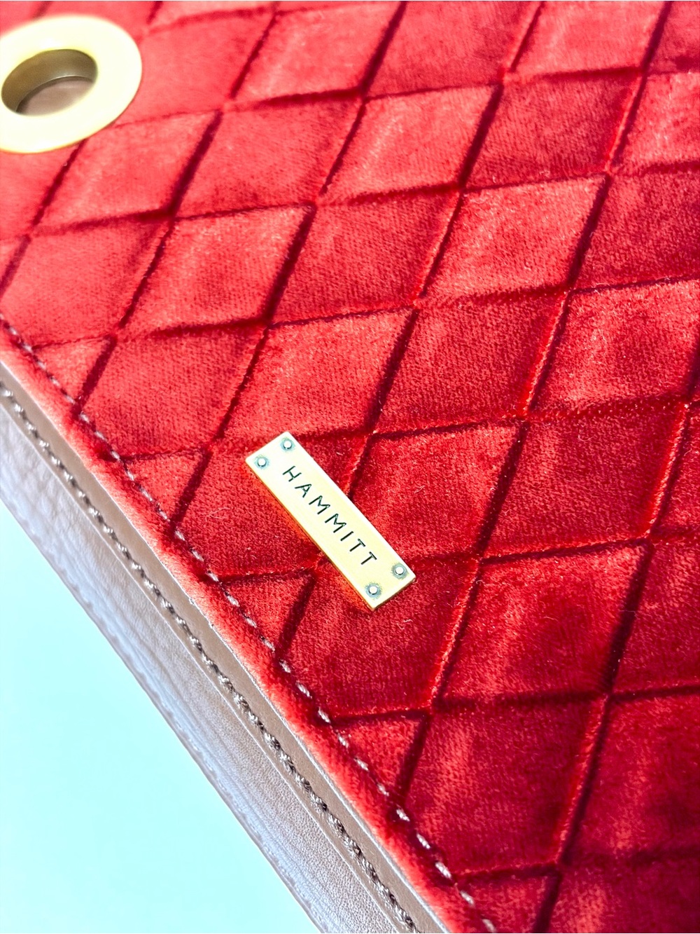 Hammitt Montana Small Clutch In Monarch Velvet With Antique Gold Hardware NWT - Picture 16 of 16